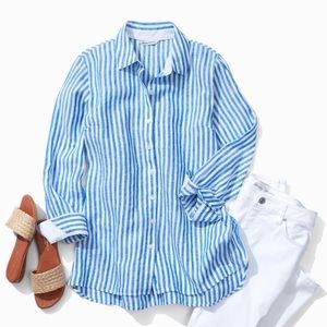 Tommy Bahama Cabana Stripe Linen Long Sleeve